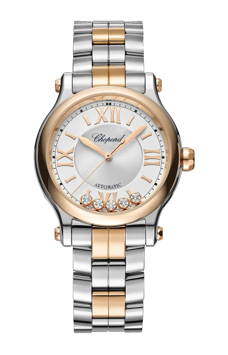 

Happy sport 33 мм, автоматика, этичное розовое золото, lucent steel, бриллианты - 278608-6002 CHOPARD