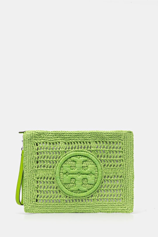 

Кожаный клатч Ella Tory Burch, зеленый