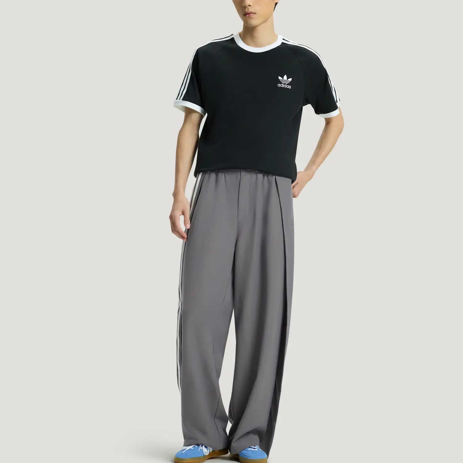 PREMIUM 3S TRACK PANT Повседневные брюки для мужчин Adidas Originals, серый — фото 4