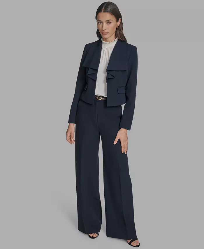 

Женский пиджак с каскадными лацканами BCBG, синий