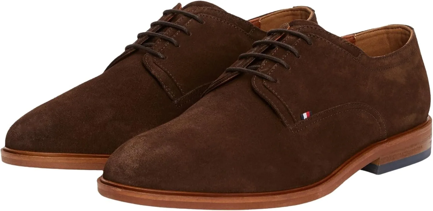 Мужские туфли-дерби Tommy Hilfiger Thunit из замши, коричневый — фото 3