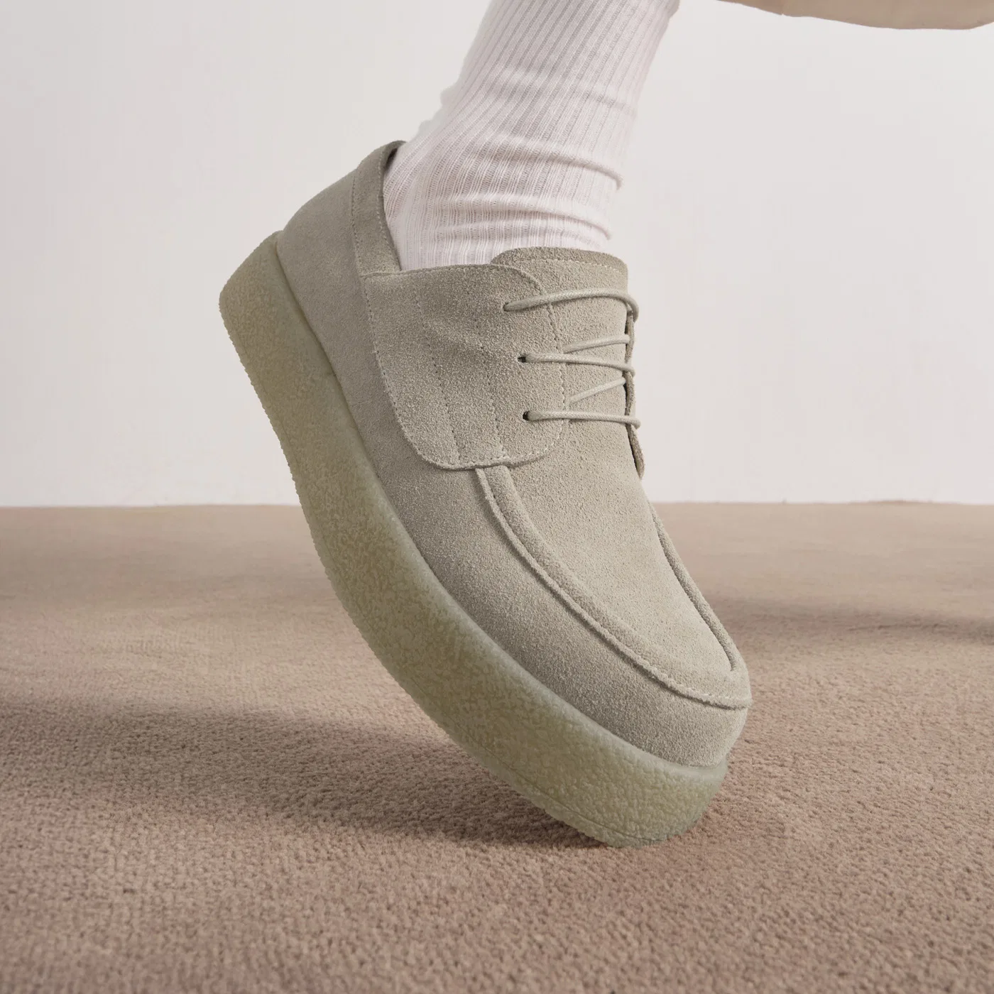 Мужские замшевые ботинки Sixft Bambi Wallabee, песочно-бежевые