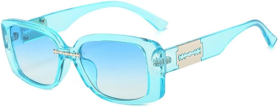 

Прямоугольные солнцезащитные очки для мужчин и женщин, цветные, винтажные, с поликарбонатными линзами, оправой с декором в виде бритвы, защита от УФ-излучения UV400 MTZJH, C4