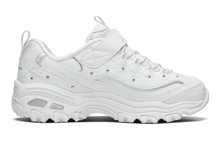 Кроссовки детские серии D"LITES GS Low-top белые/серебристые Skechers — фото 2