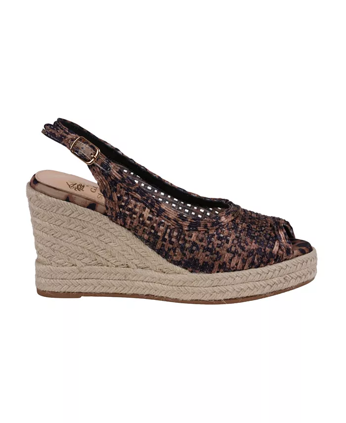 Женские плетеные эспадрильи Amira на клиновидном каблуке GC Shoes, мультиколор — фото 2