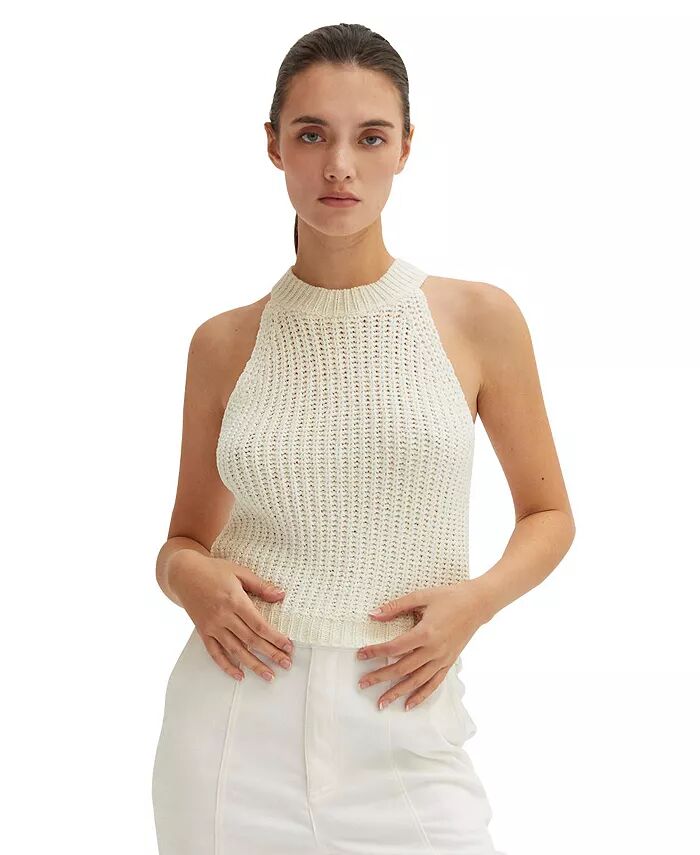 

Женский топ Audrey Chunky Halter CRESCENT, белый