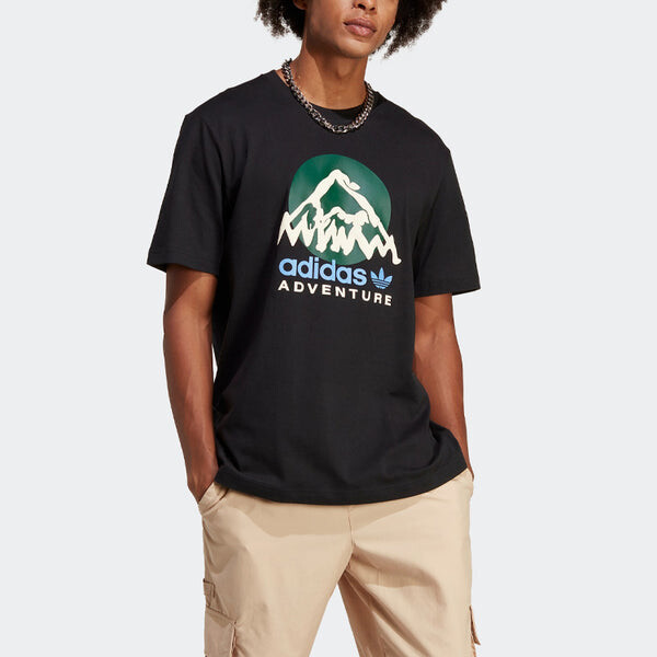 Футболка Adidas Originals Adv MTN Fleece Tee 'Black', черный — фото 2