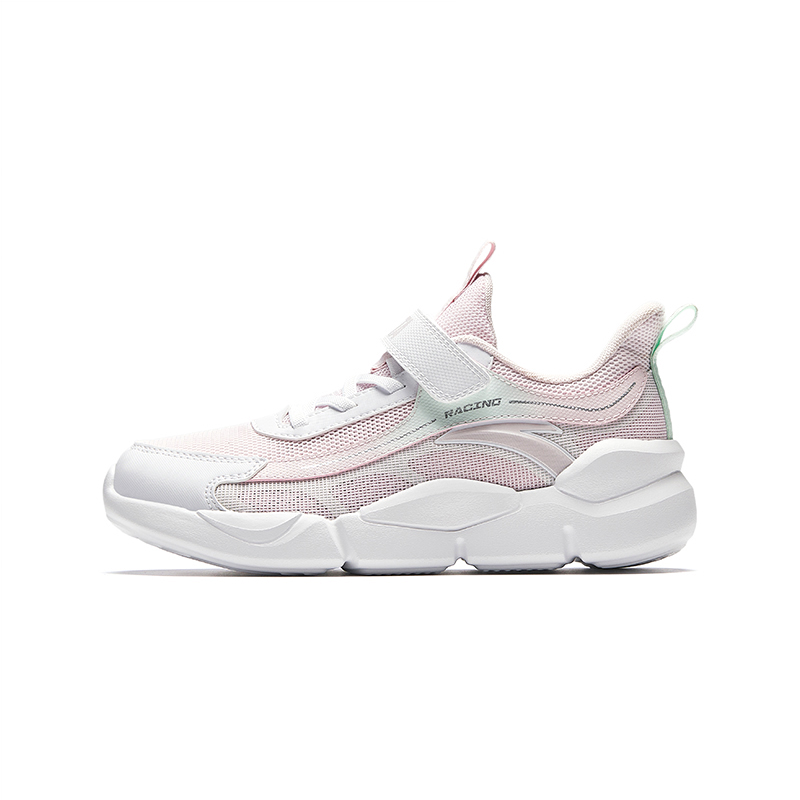 

Легкие амортизирующие дышащие противоударные низкие детские беговые кроссовки Rebound Antakids, розовый/белый/зеленый