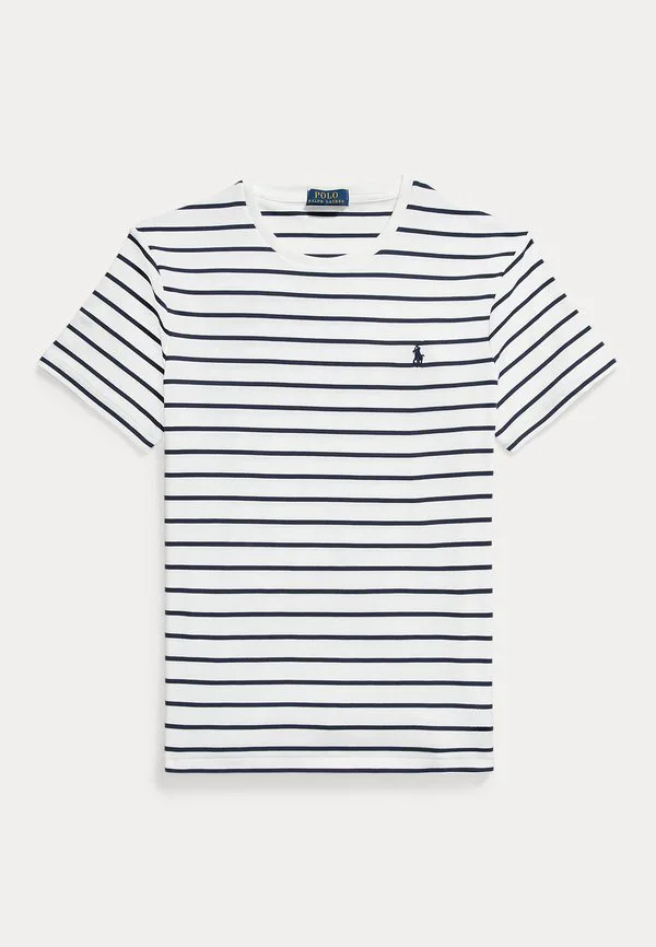 Футболка из мягкого хлопка приталенного кроя с принтом. Polo Ralph Lauren, White/Refined Navy — фото 3