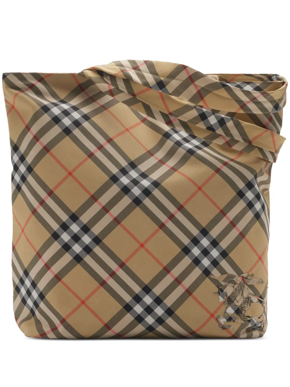 

Сумка-тоут в клетку BURBERRY, коричневый