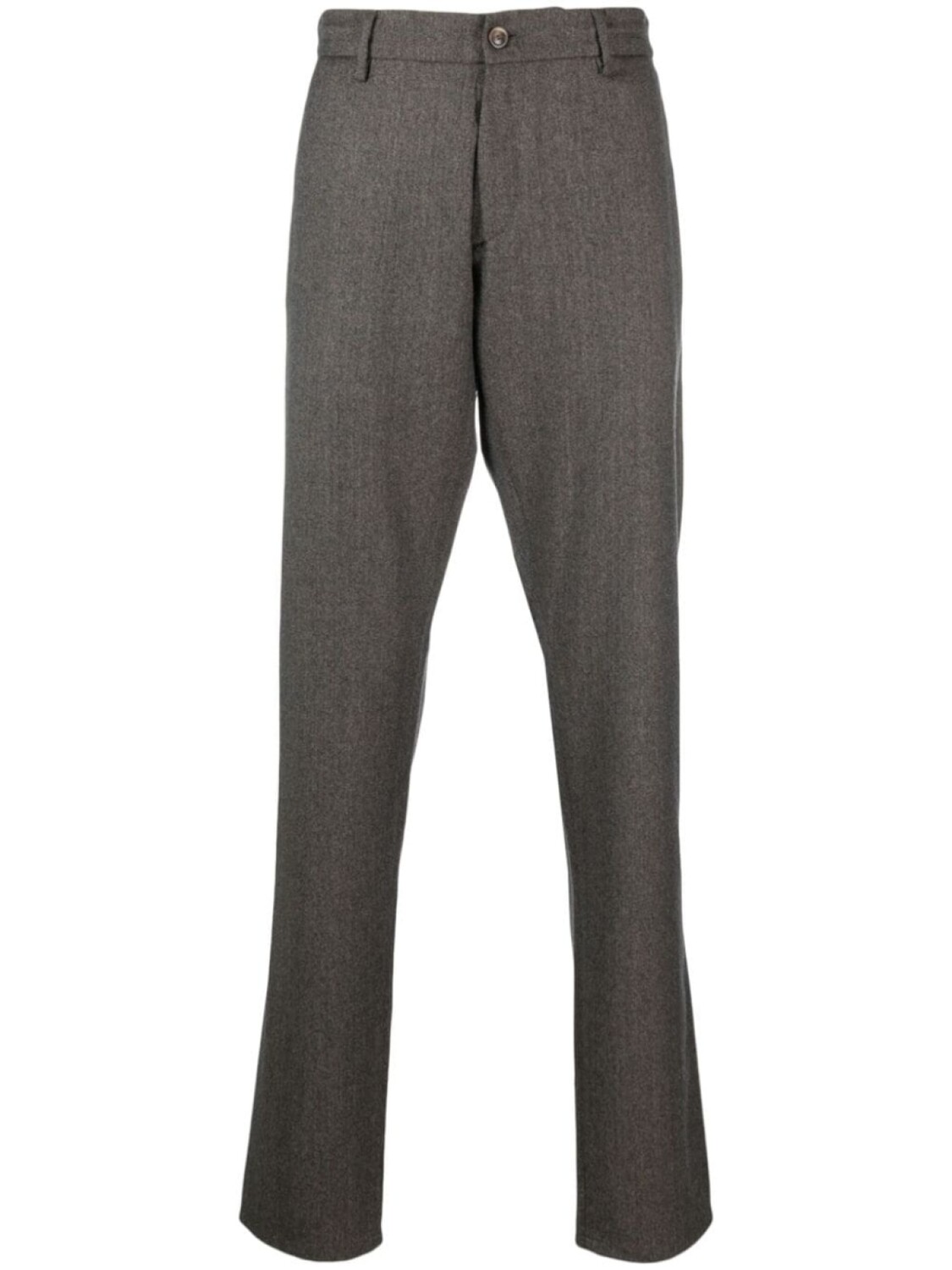 

Canali straight-leg wool trousers, серый