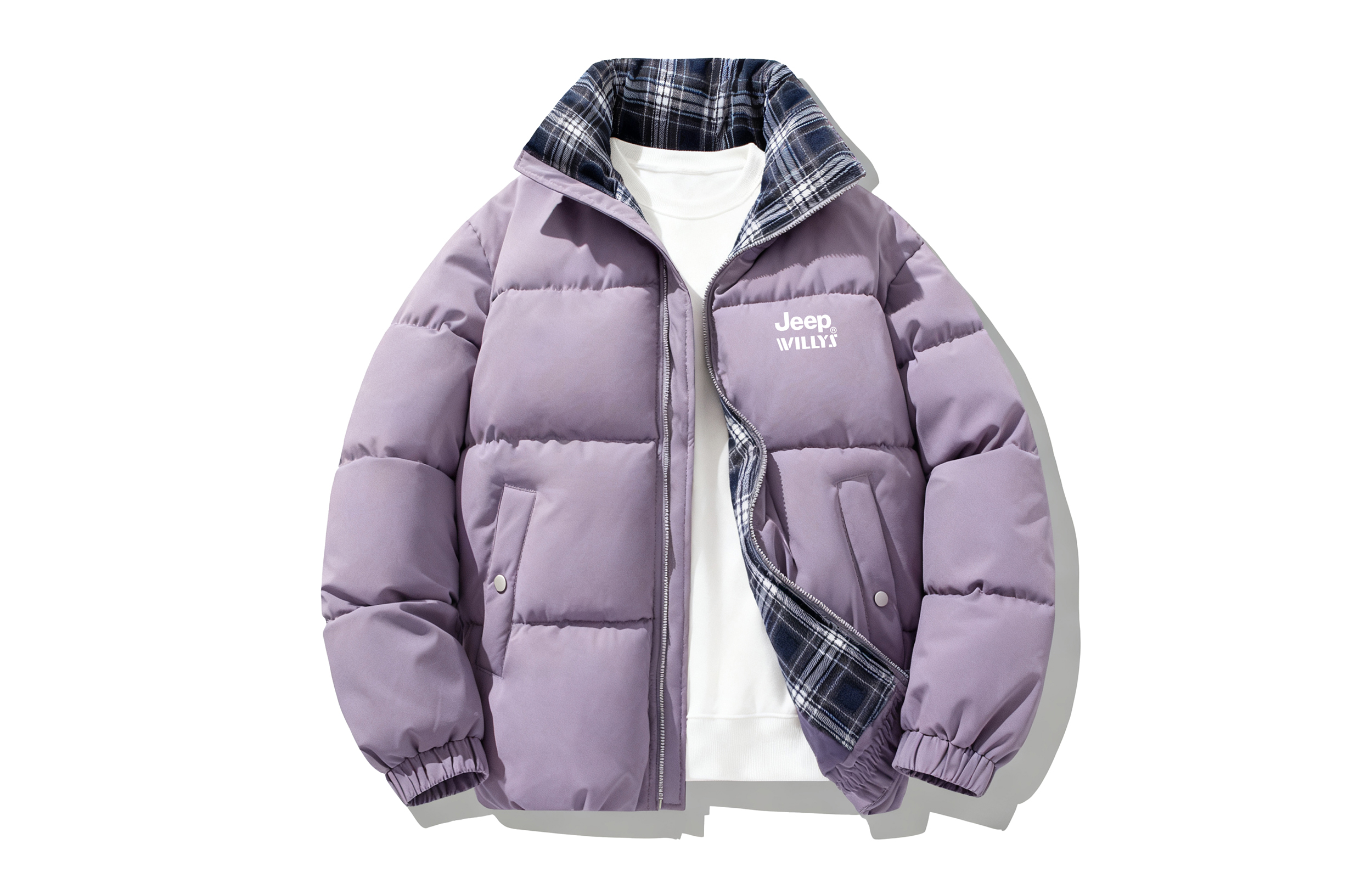 

Пуховик Leisure Collection Unisex Jeep, heather фиолетовый