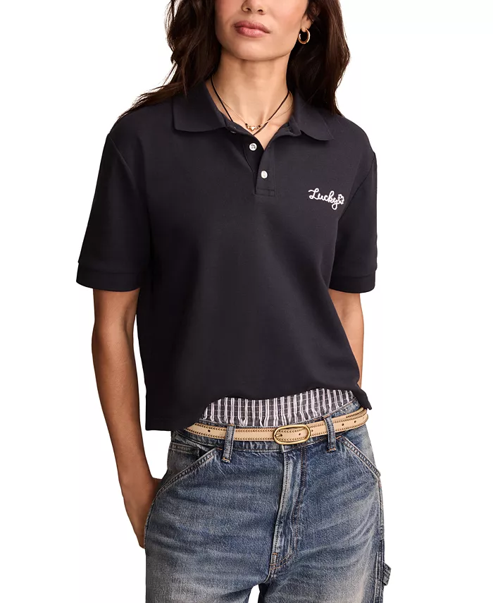 

Женская поло футболка Lucky Brand, синий