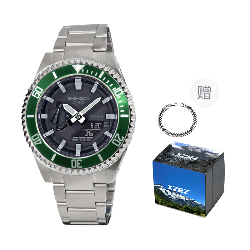 

Унисекс часы CASIO серии с двойным дисплеем жидкокристаллическим/аналоговым черные