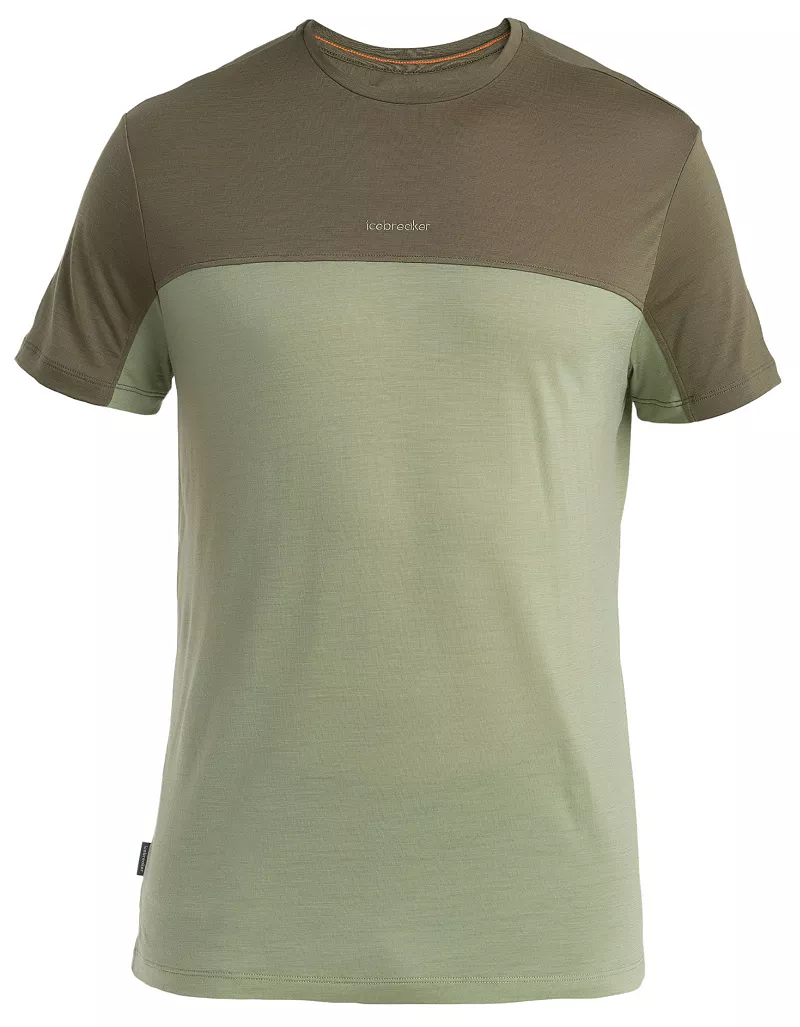 

Icebreaker Мужская футболка 125 Cool-Lite Merino Blend Sphere III Color Block, цвет Lichen/Loden/Cb