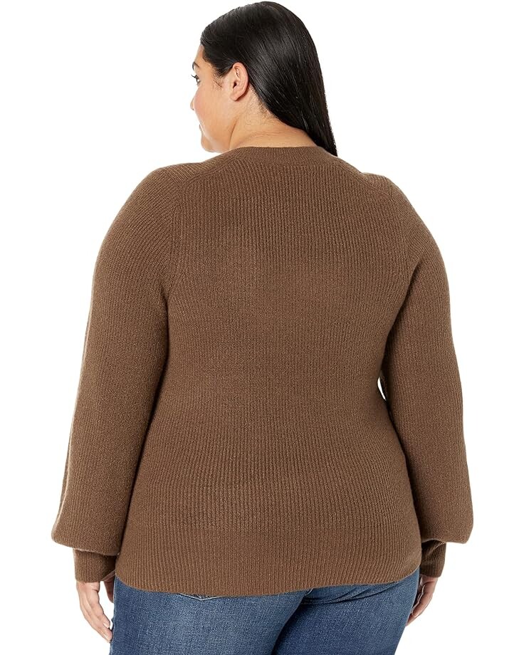 

Свитер Madewell Plus Kevin Square Neck Rib Pullover, цвет Forage