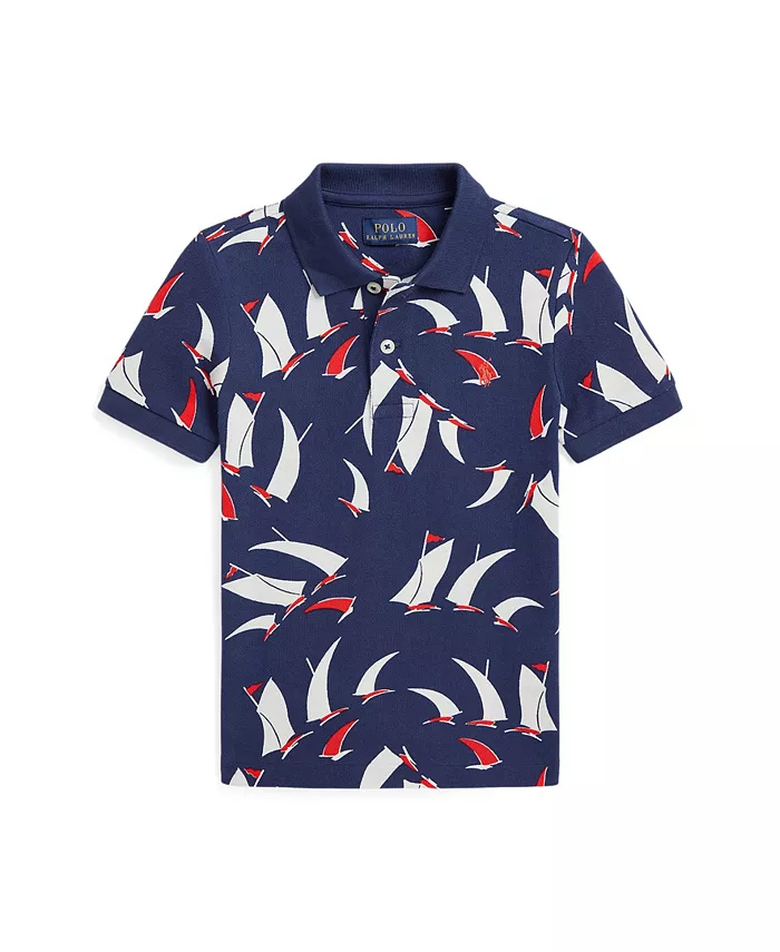 

Рубашка поло с принтом парусника для малышей и маленьких мальчиков Polo Ralph Lauren, синий
