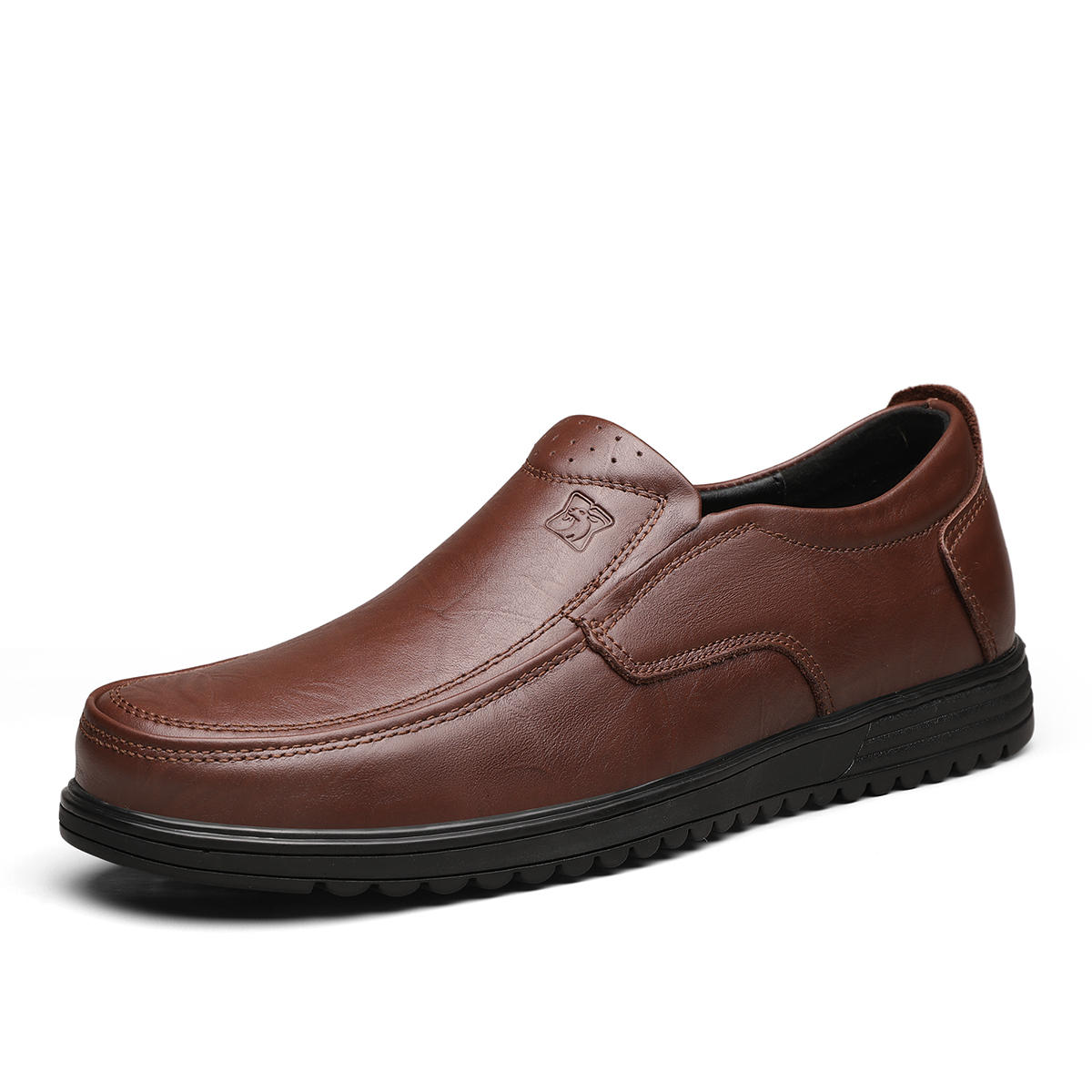 

Western Ram Повседневные кожаные туфли мужские низкие коричневые, цвет Brown