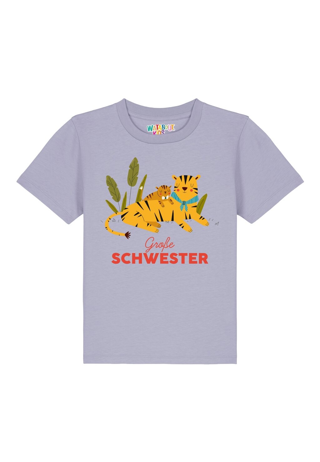 

Футболка с принтом TIGER GROSSE SCHWESTER Watapparel, цвет lavender