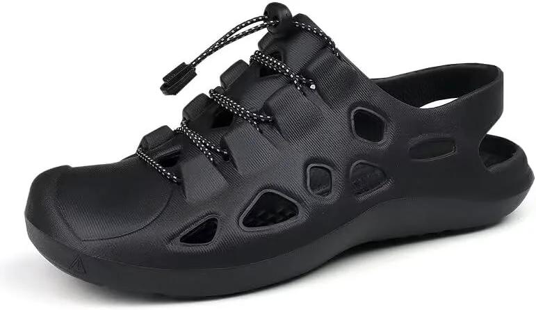 

Мужские легкие спортивные сандалии с закрытым носком для лета, прогулок на пляже и на улице Zonkacen, черный