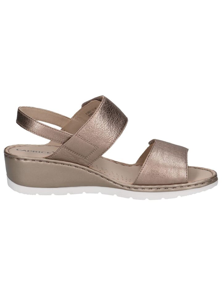 Сандалии на плоской подошве Caprice Sandalette, цвет TAUPE METALLIC — фото 3
