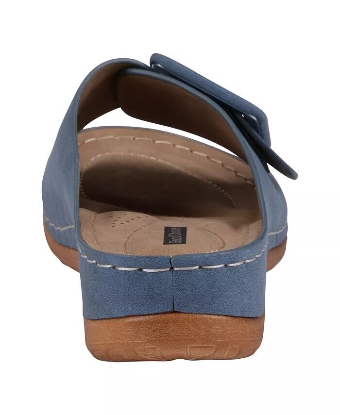 Женские сандалии на плоской подошве с пряжкой Hamden Comfort GC Shoes, синий — фото 3