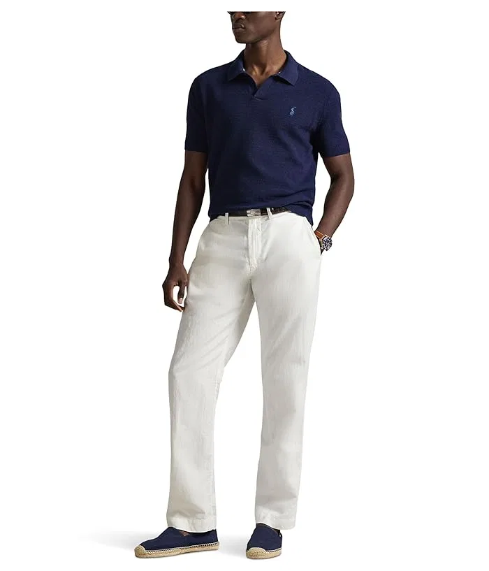 Брюки льняные Bedford Classic Fit Polo Ralph Lauren, White — фото 2