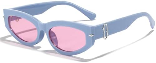 

Солнцезащитные очки Retro Rivet 2027 для мужчин и женщин, винтажные солнцезащитные очки с защитой от УФ-излучения UV400 для использования на открытом воздухе MTZJH, Blue Pink