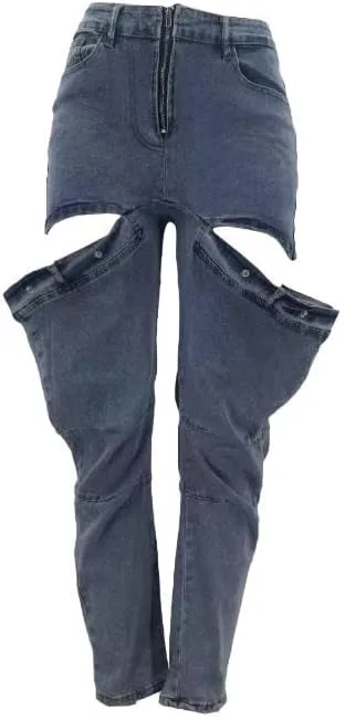 

JEShifangjiusu женские джинсы с потертостями и рваными краями, high waist