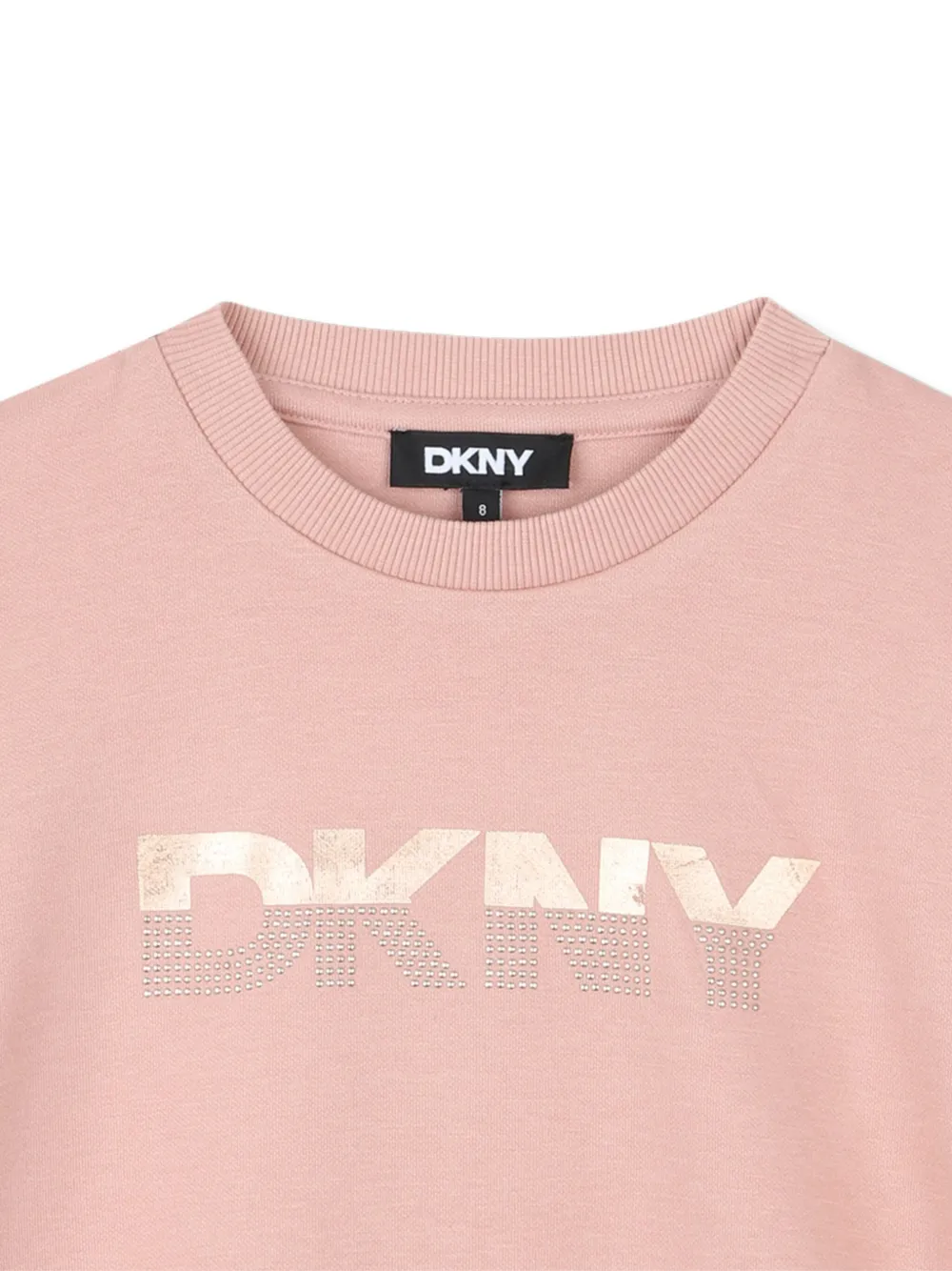 Футболка с объемными рукавами и логотипом Dkny Kids, розовый — фото 3