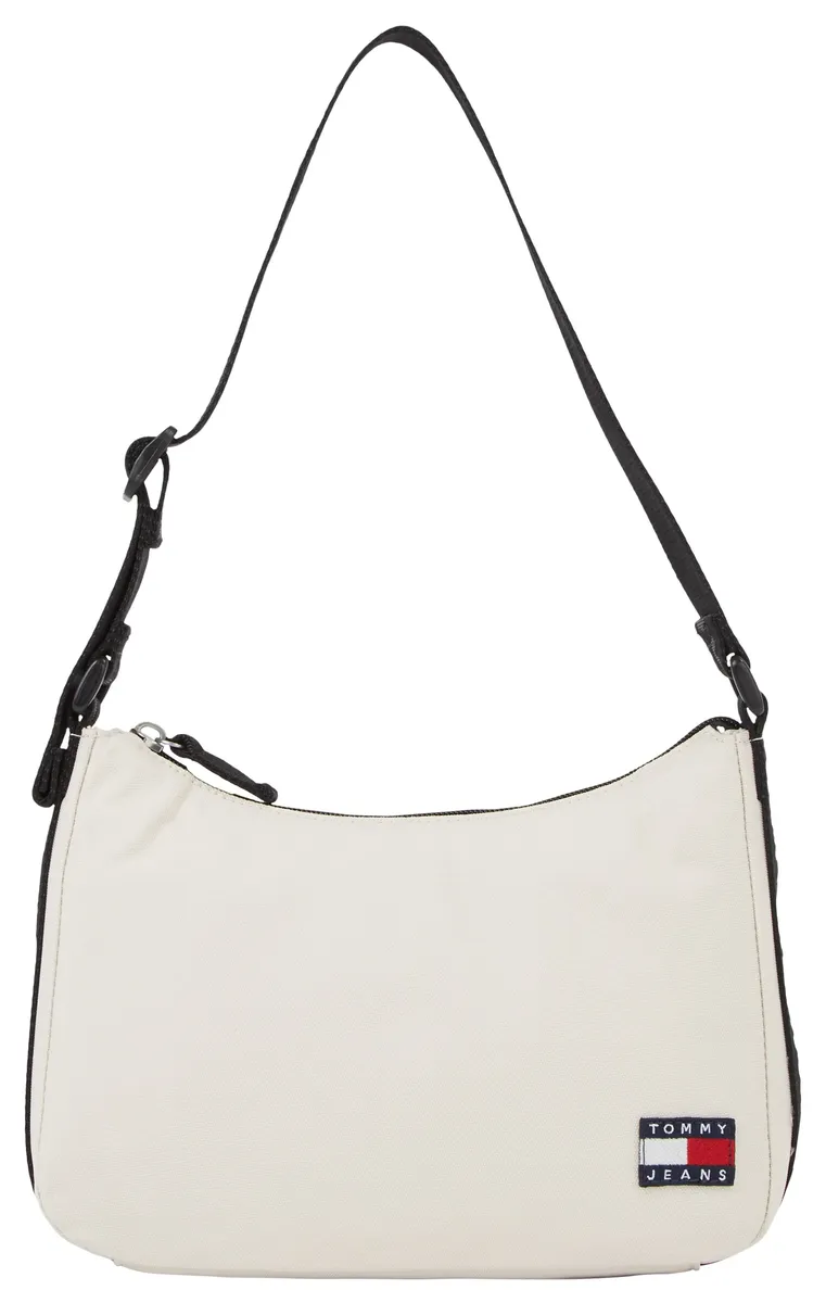 

Сумка через плечо Tommy Jeans "TJW ESSENTIAL DAILY SHOULDER BAG", женская сумка женская сумка с ручкой Переработанные материалы, цвет Newsprint