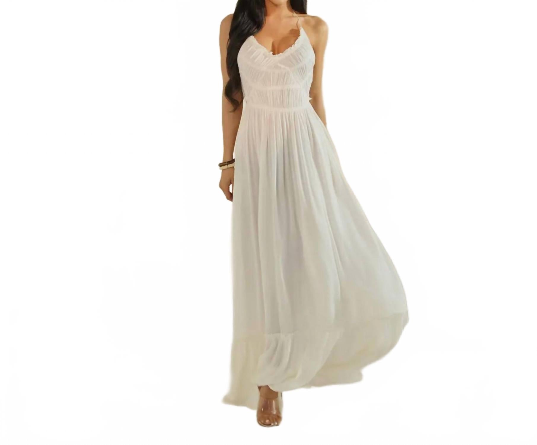 

Длинное платье Jenna Maxi в цвете слоновая кость THE SANG