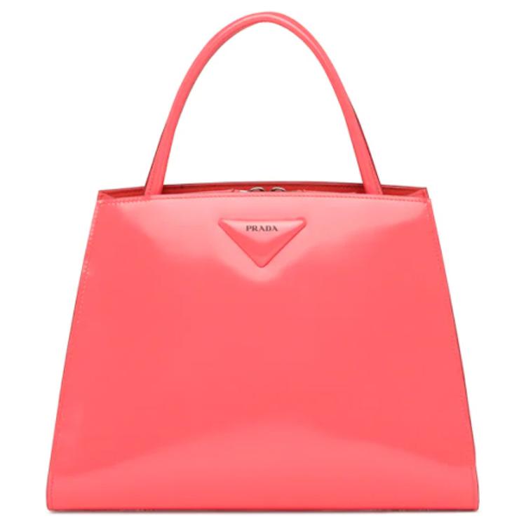 

Prada Женская сумка из мягкой овечьей кожи, кораллового цвета