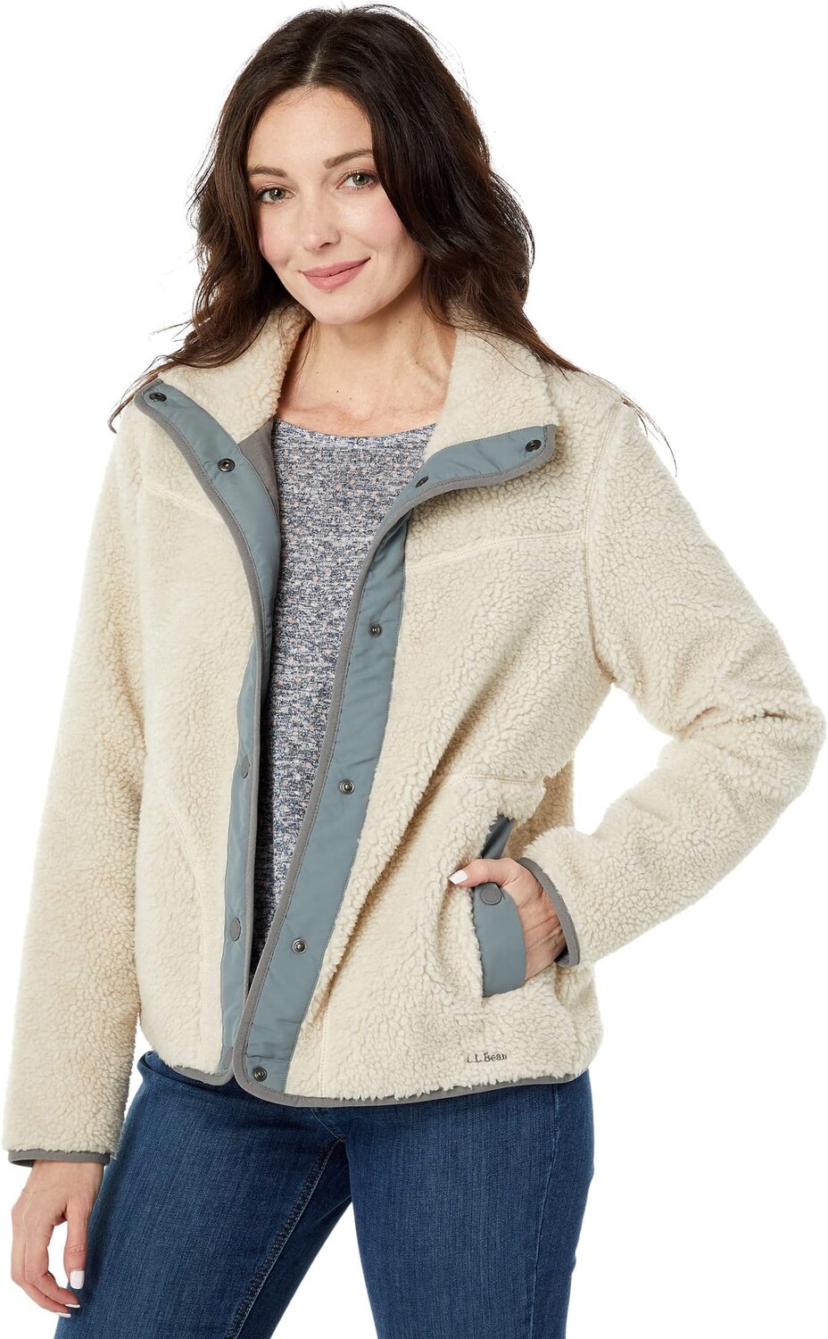 

Куртка Bean's Sherpa Fleece Jacket L.L.Bean, цвет Soapstone