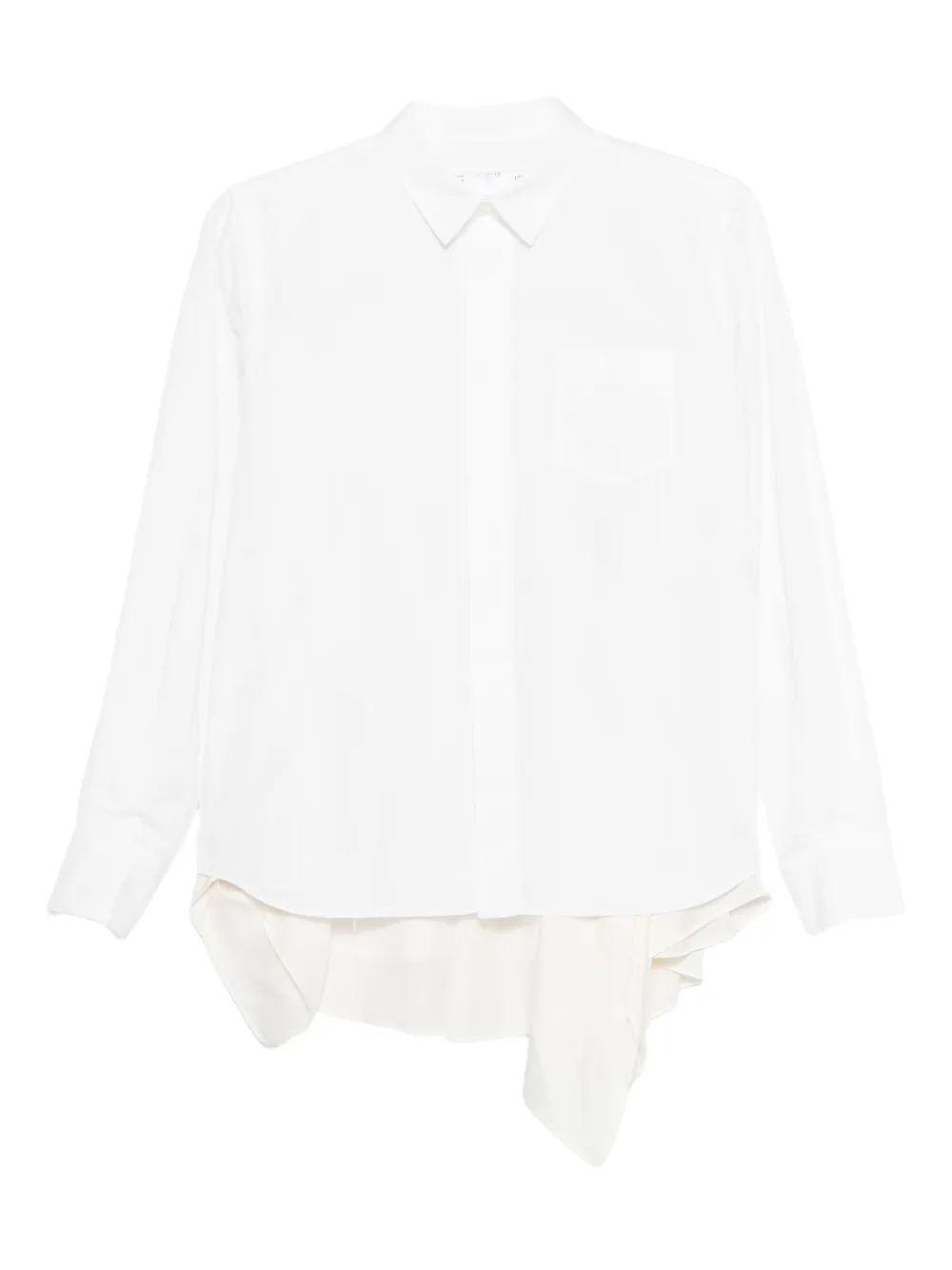 

Рубашка с оборками и многослойным дизайном SACAI, белый