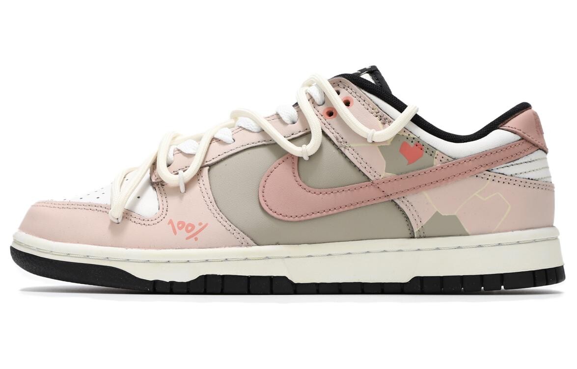 

Кроссовки Nike Dunk Skateboarding Shoes Unisex Low-top White/Pink, розовый