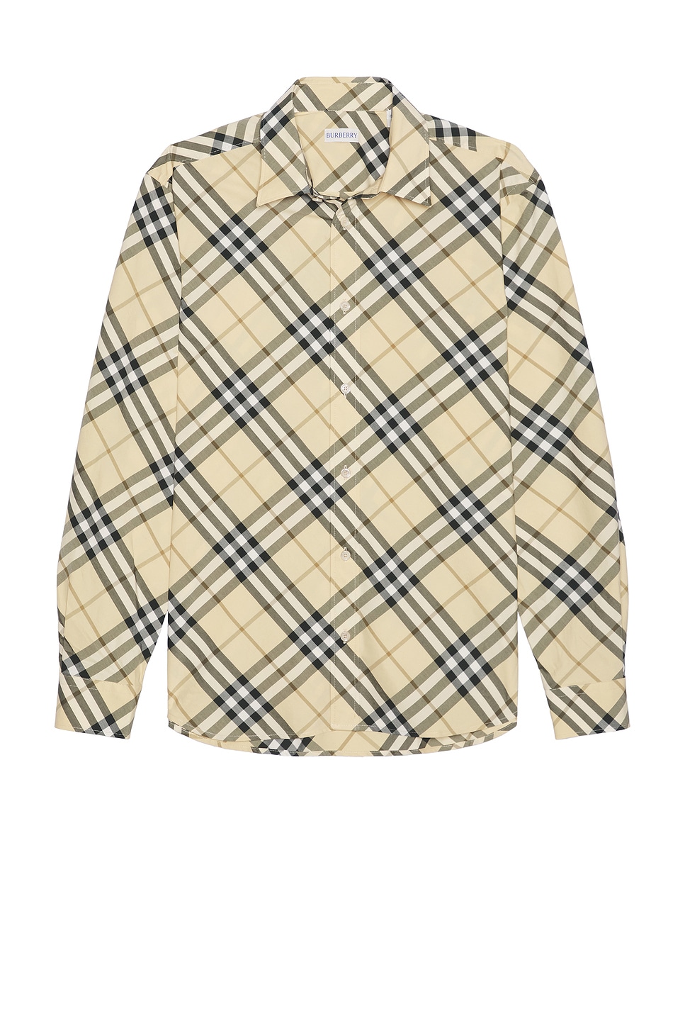 

Повседневная рубашка с длинным рукавом Burberry, цвет Grain IP Check