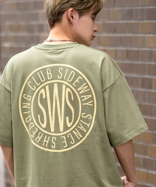 

SIDEWAY STANCE Футболка с короткими рукавами и графическим принтом Sideways Stance, цвет хаки