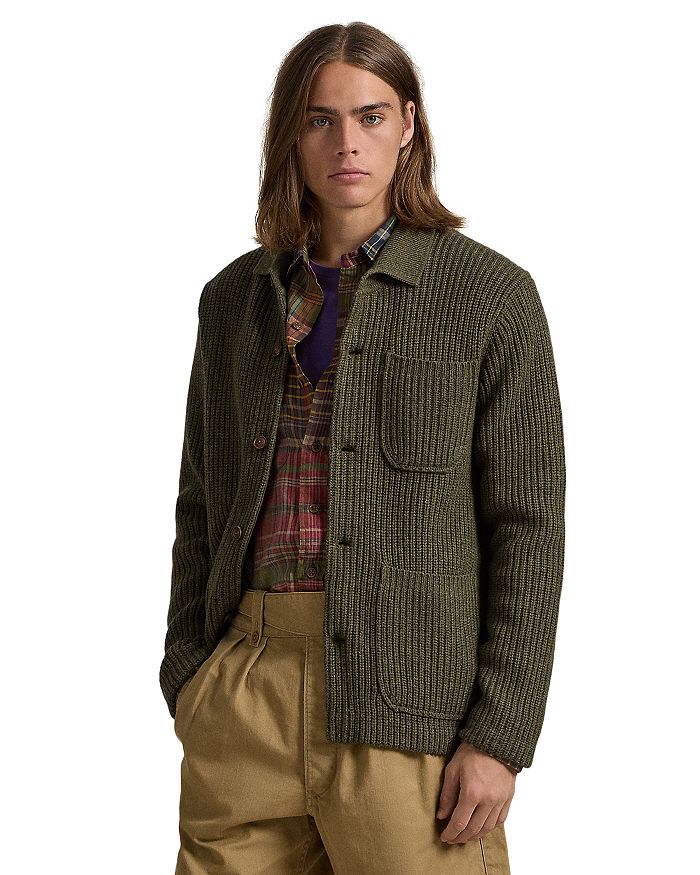 

Кардиган из шерсти и хлопка Polo Ralph Lauren, зеленый