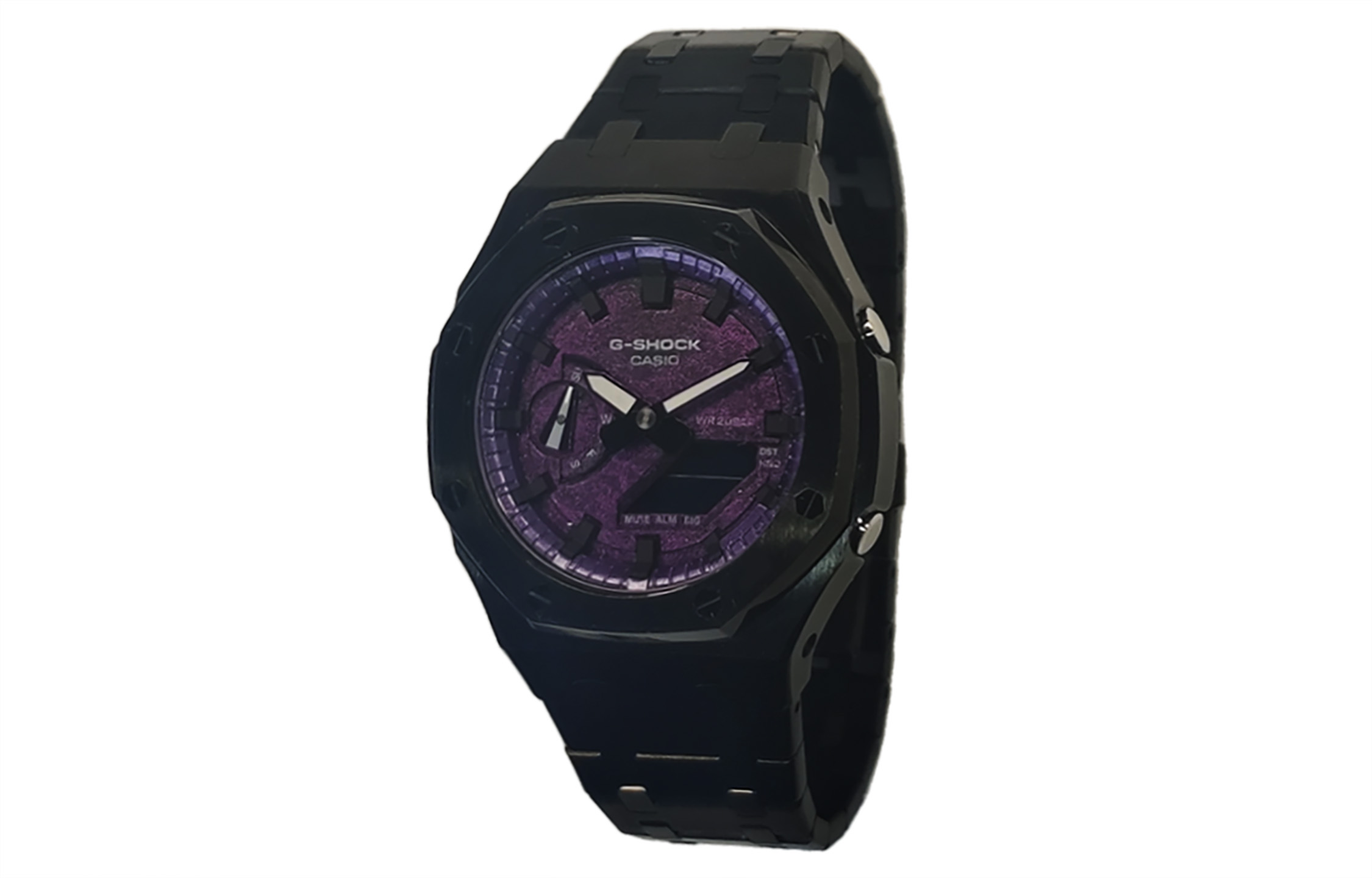 

Мужские часы CASIO Liquid Crystal/Analog Dual Display Series 44mm фиолетовые