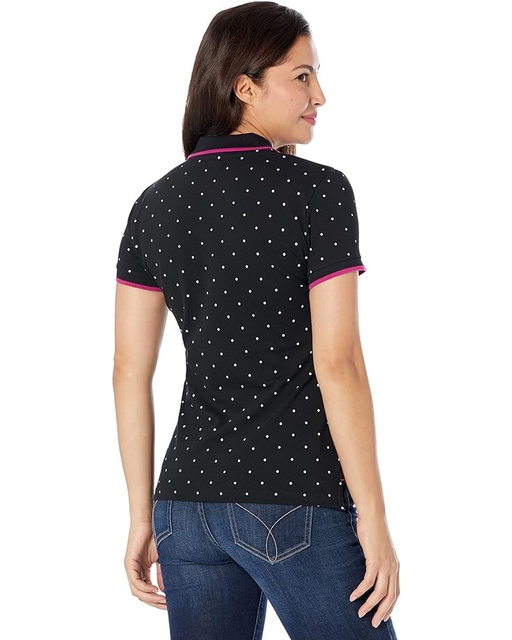 

Поло U.S. POLO ASSN. Dot Print Pique Polo Shirt, черный
