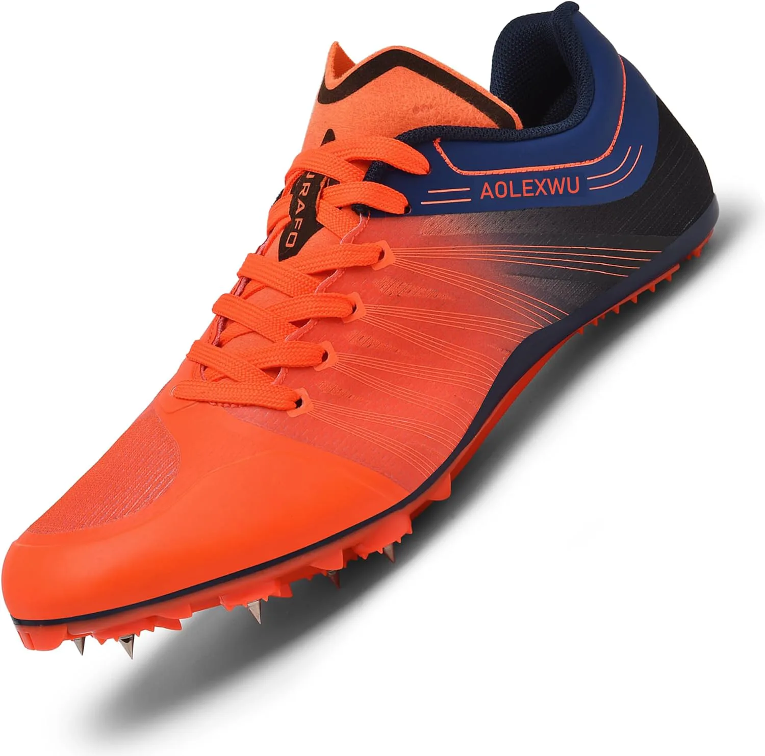 

Новые легкоатлетические кроссовки для мужчин и женщин с сеткой, шипами для бега, гонок, прыжков и спринта, шипованные кроссовки для мальчиков и девочек AOLEXWU, оранжевый