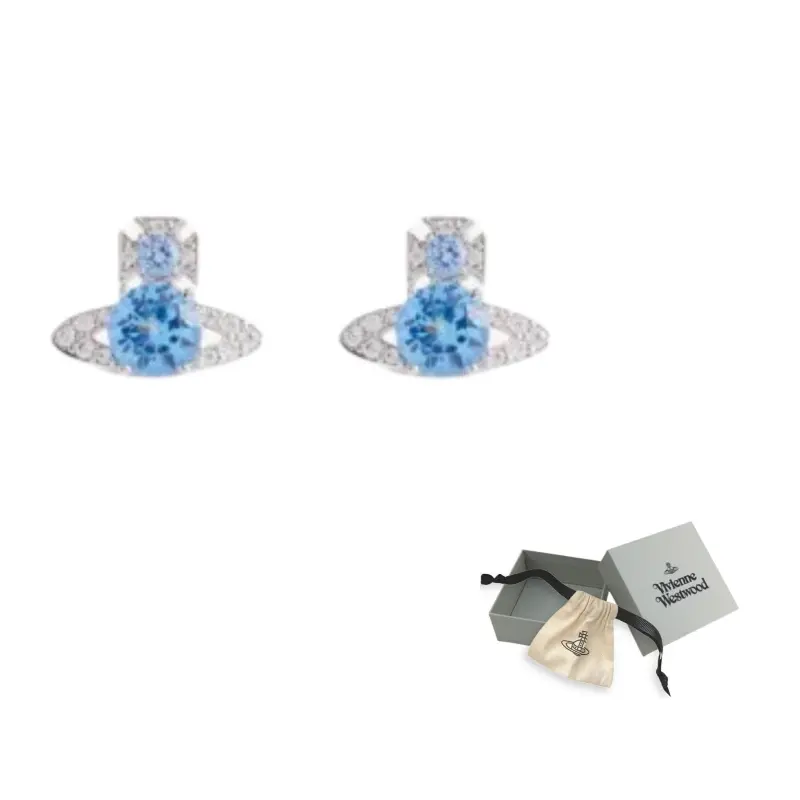 

Vivienne Westwood Латунные, Cubic Zirconia, Каменные, Серьги-гвоздики Cubic Zirconia Women's Blue