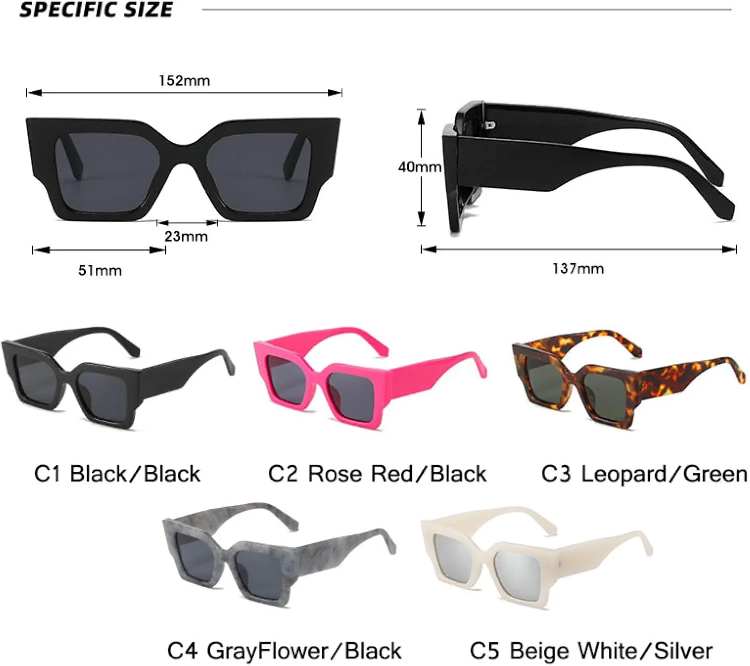 

Модные разноцветные солнцезащитные очки для женщин и мужчин с защитой от УФ-излучения UV400, стильные, в стиле ретро, ​​яркие и популярные UATXTAU, Black-black