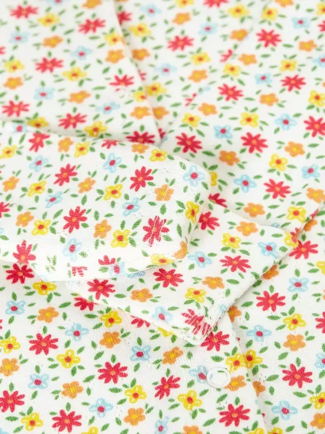 Детский комбинезон для сна Baby Lovely Point с цветочным принтом, разноцветный Frugi — фото 3