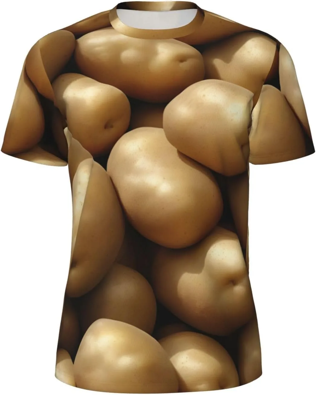 

Футболка мужская летняя с принтом Potatoes, легкая и дышащая SDFHU