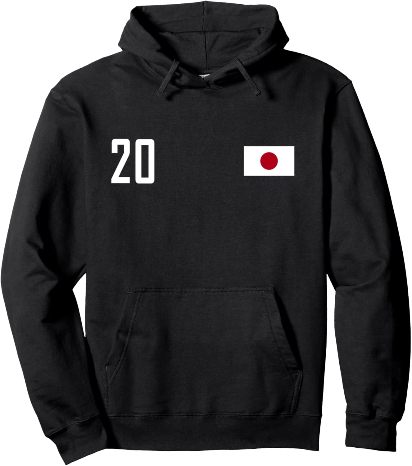 

Худи унисекс с флагом Японии № 20 (JAPAN Flag No.20 Unisex Hoodie) Atryink, черный