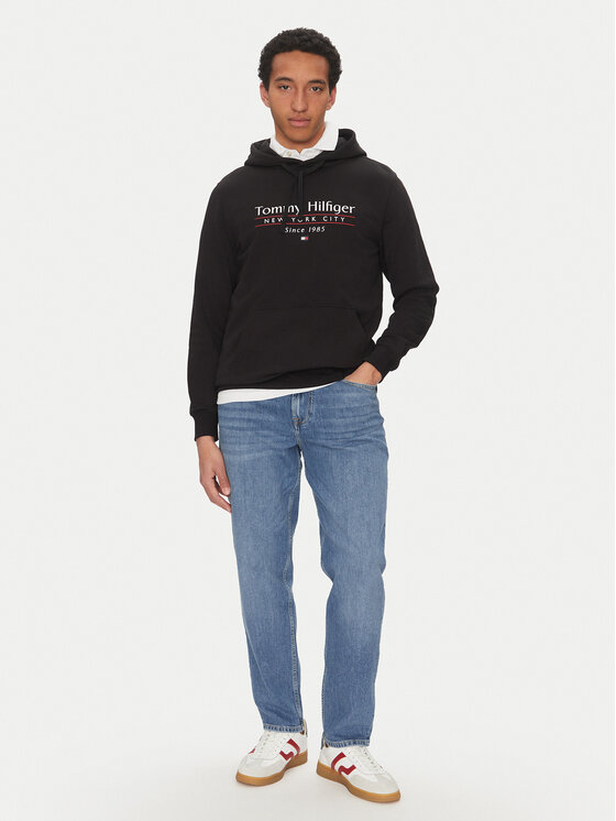 Толстовка обычного кроя Center Stack MW0MW38672 Tommy Hilfiger, черный — фото 2