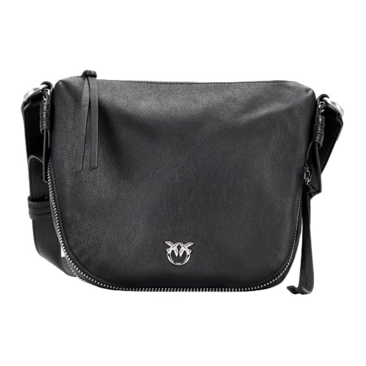 

PINKO Женская черная сумка через плечо из коровьей кожи