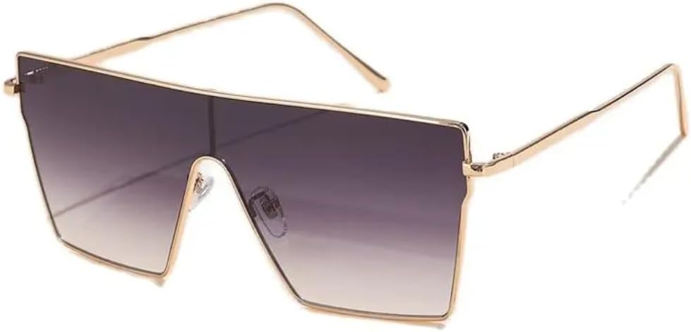 

Большие градиентные солнцезащитные очки для женщин и мужчин, большие ретро-очки в стиле "кошачий глаз", цельные прямоугольные очки с защитой от УФ-излучения UV400 TKKTLLT, Gradient Gray